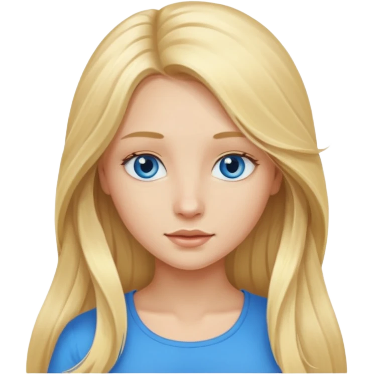 Long hair blonde girl emoji