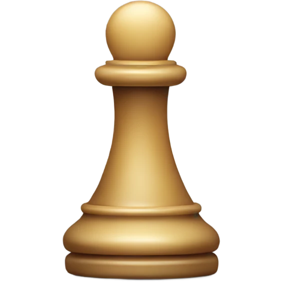 a chess pawn with a brain emoji