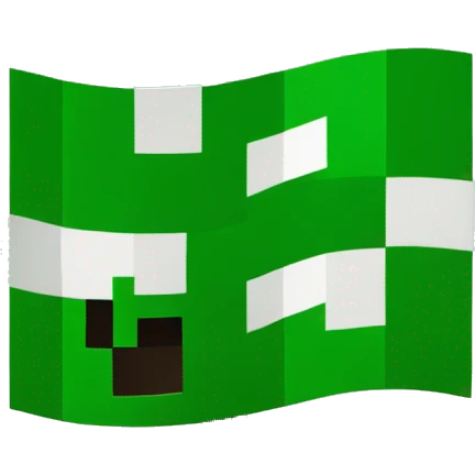 make a flag emoji with the minecraft grass block emoji