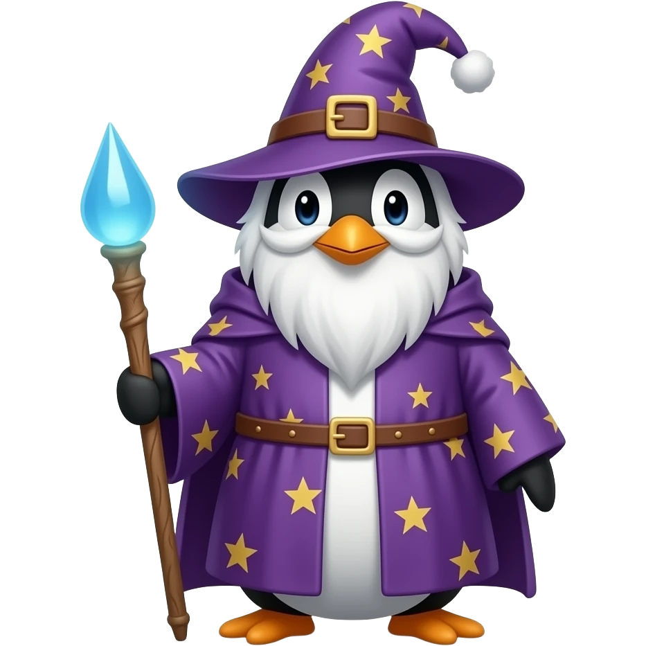 Penguin Wizard emoji