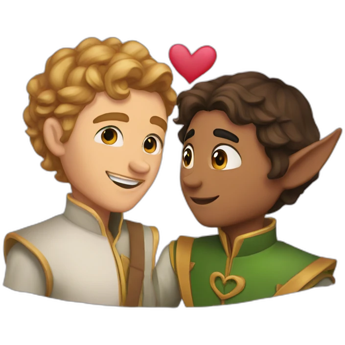 love between palladin and elf emoji
