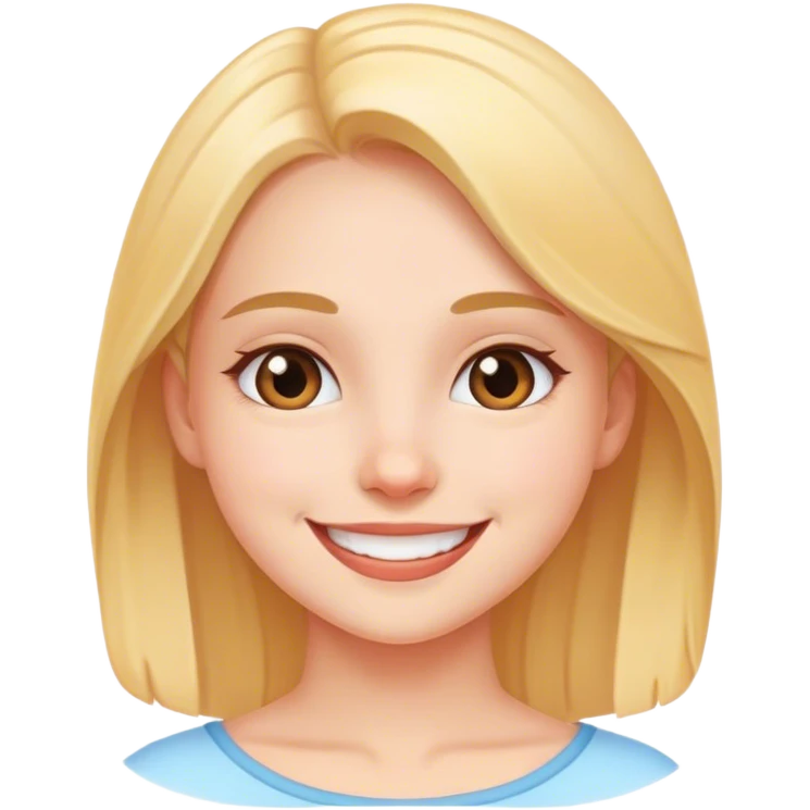 smiling girl indoors portrait emoji