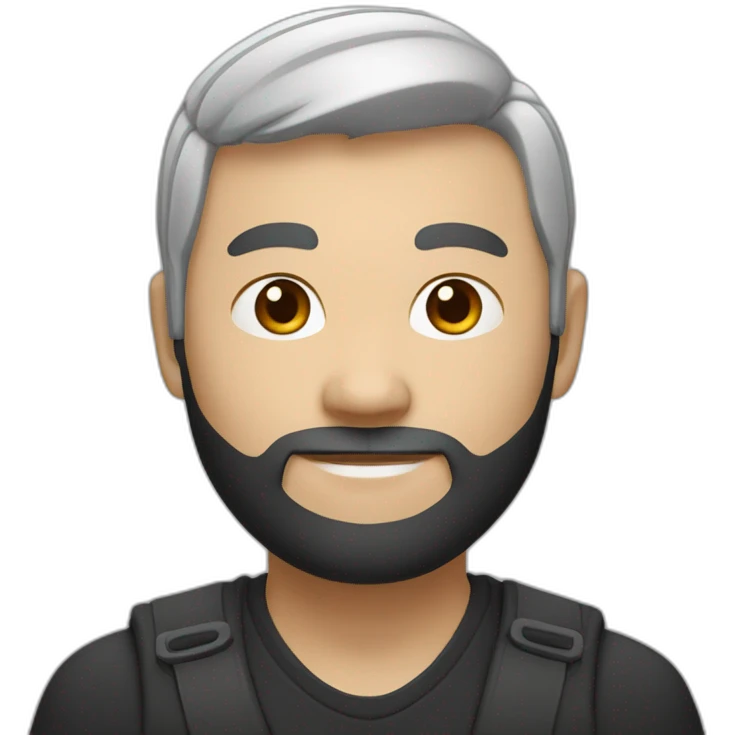 Un homme chinois de couleur de peau noir emoji