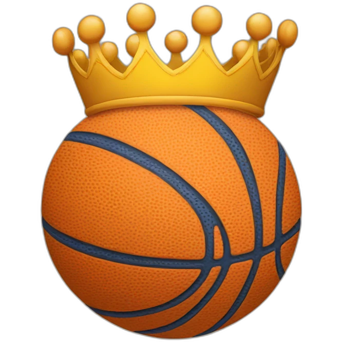 Ball of basket ball with a crown  emoji