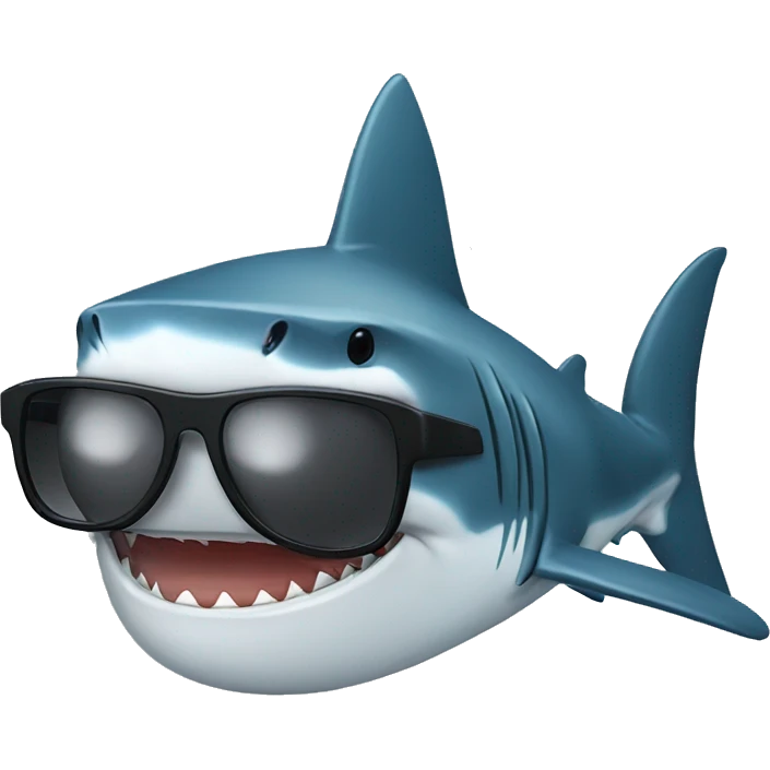 shark with sunglasses emoji