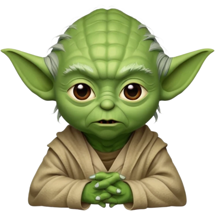 Yoda speaking while facing to the right emoji