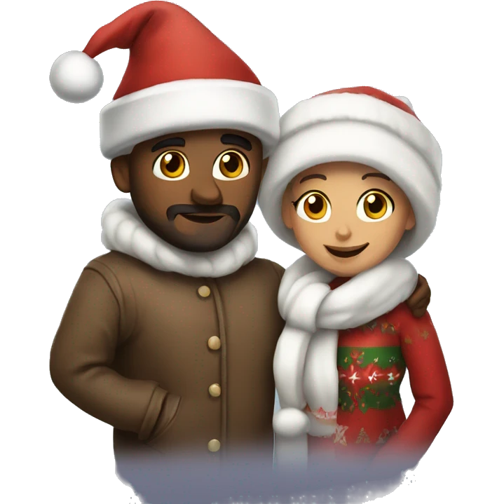 cozy christmas couple emoji
