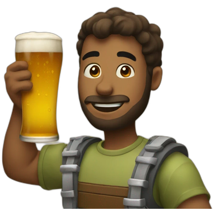 Beer drinking beer emoji