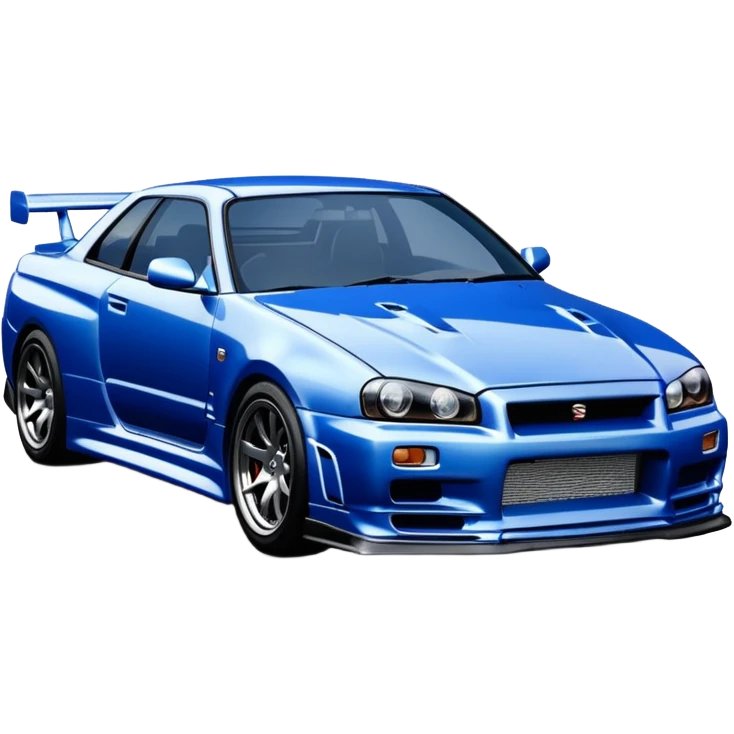 car Nissan Skyline GT-R R34 1999 like in the movie Fast and Furious, the design of the car should be the same as in the movie  emoji