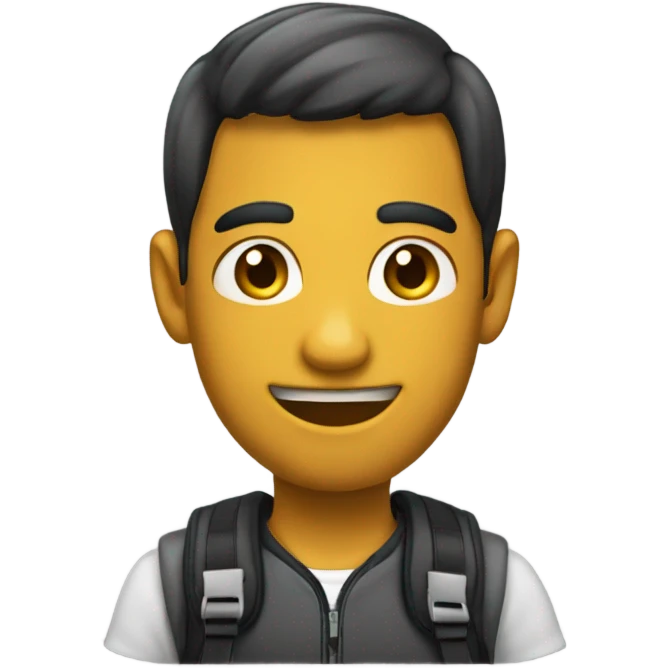 Mono con mochila emoji