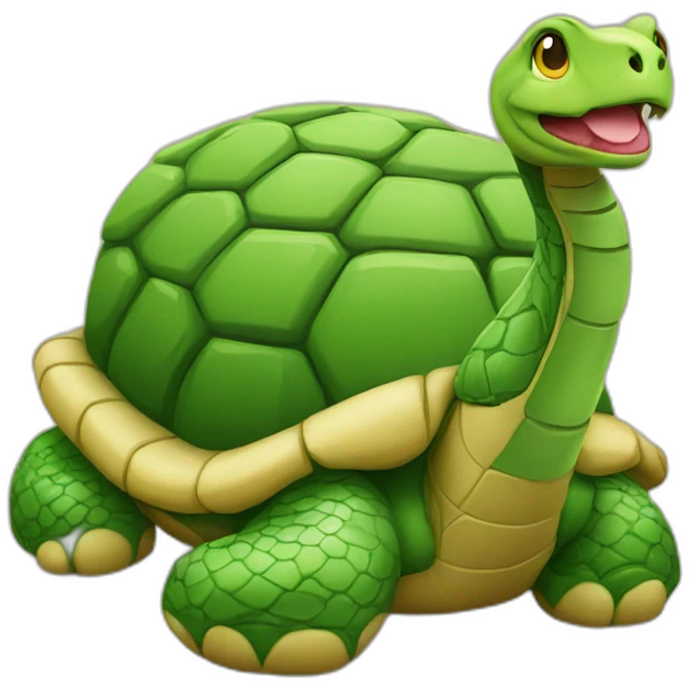 serpent sur tortue emoji