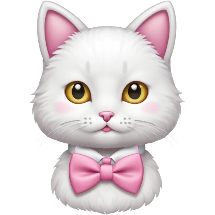 Gato con moñito cute emoji