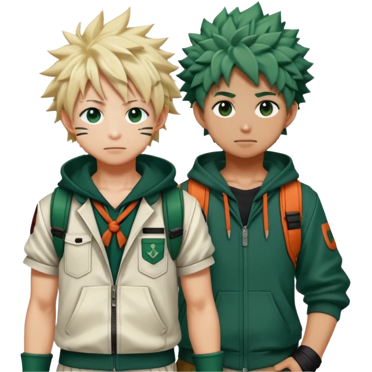 Bakugo and Deku from My Hero Academia together emoji