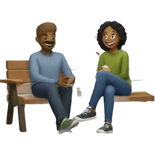 friends enjoying outdoors together emoji