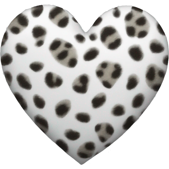 snow leopard print heart  emoji