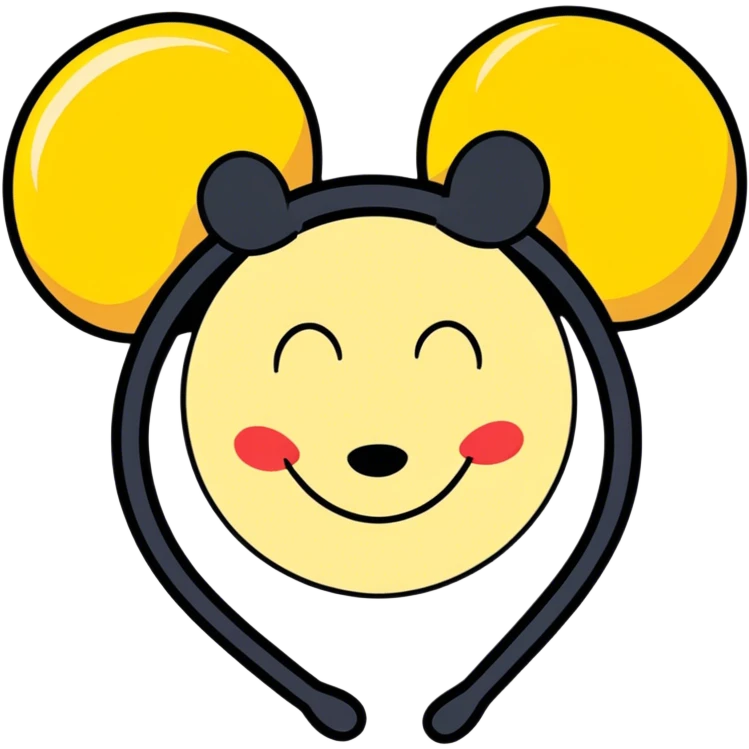 Sun wearing Mickey headband  emoji
