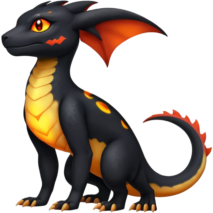Salandit-Umbreon-Charmeleon-Fakémon-hybrid-creature (full body)  emoji