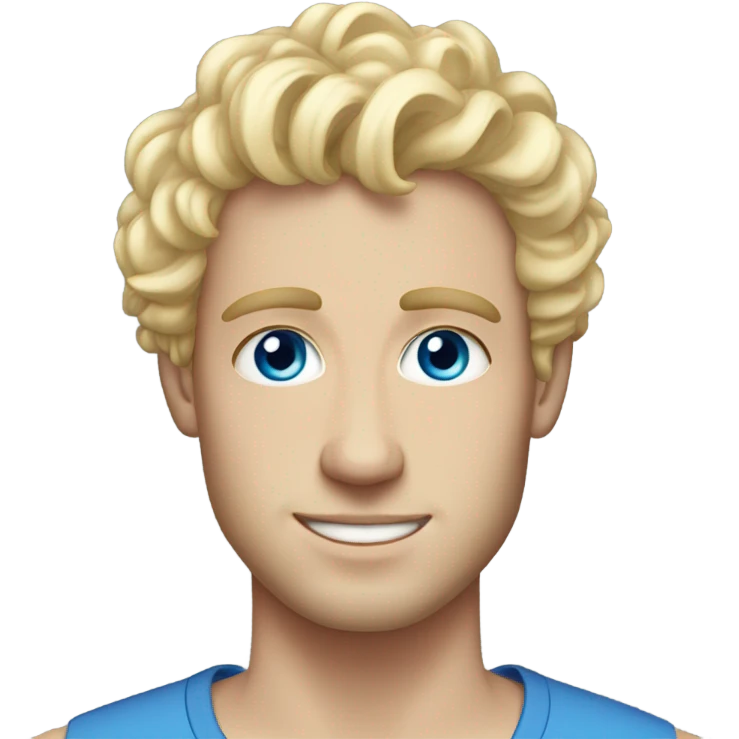 light curl blonde 30yo man blue eyed pale skin emoji