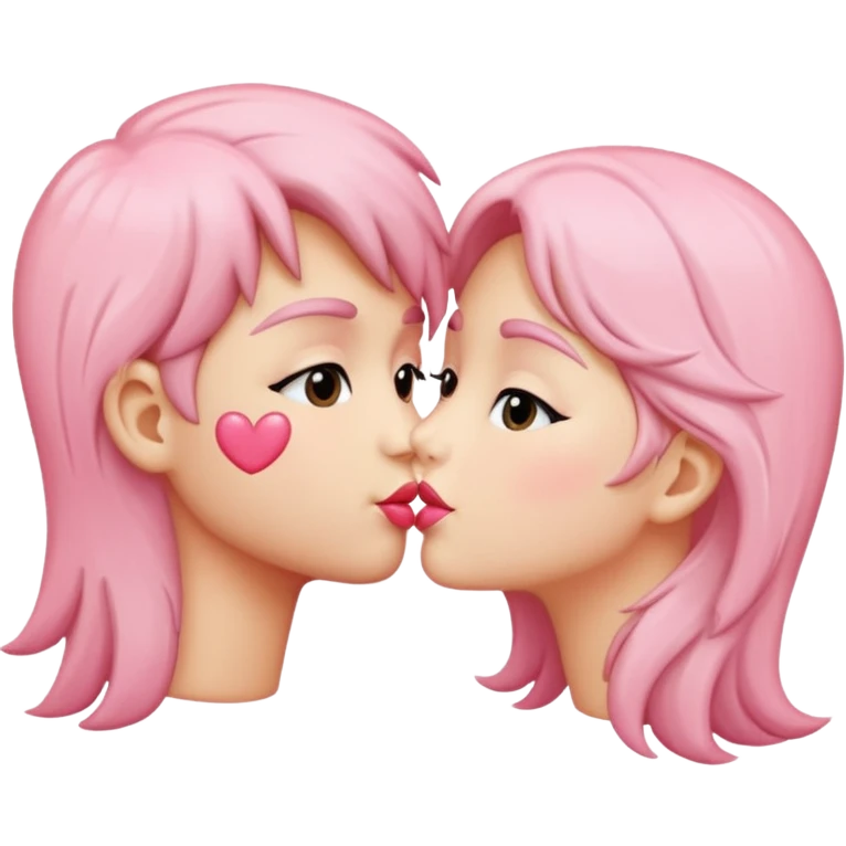 Kiss of delicate pink colour emoji