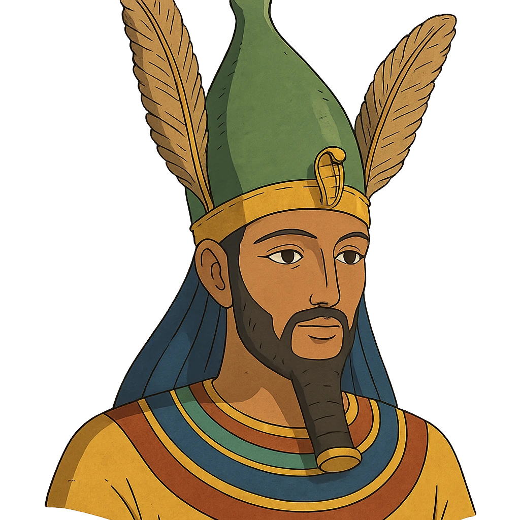 ghibli style head of Osiris, ancient Egyptian deity emoji