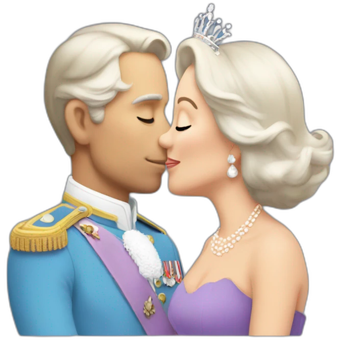 Queen camilla kissing charles emoji