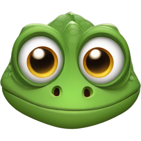 Googly eyed lizard  emoji