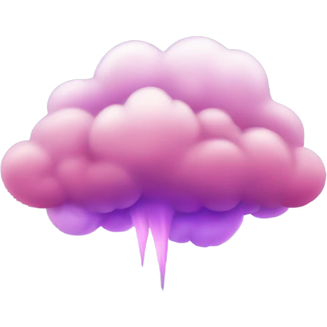 Pink thunderstorm cloud  emoji