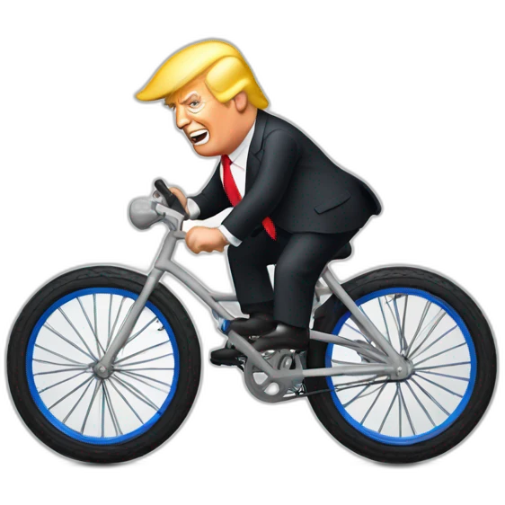 Donald Trump wheelie bicycle emoji