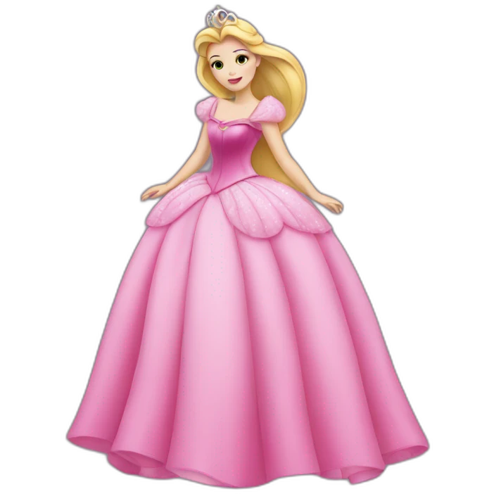 Disney sleeping beauty pink dress emoji