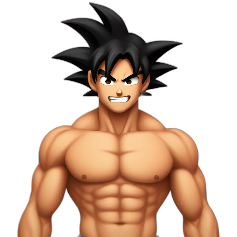 shirtless goku emoji