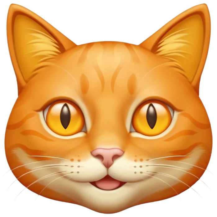 Make a orange cat with yellow star eyes smiling emoji