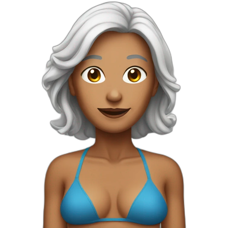 Woman fifty years old in bikini emoji