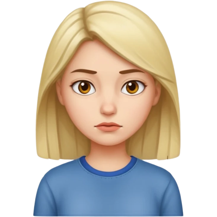 fake costumer loyalty, girl that doesn't care, she is like whatever emoji