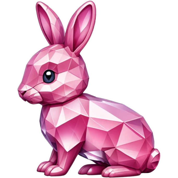 bunny made of crystals pink emoji