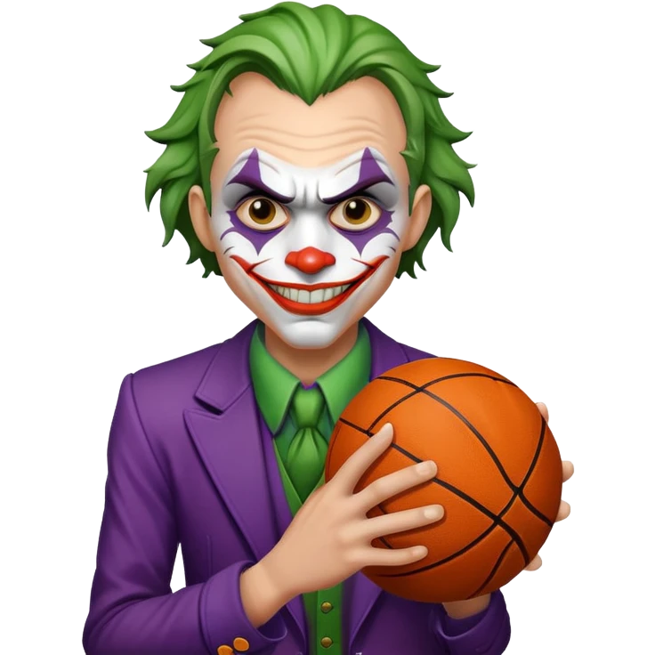 Joker with basketball emoji