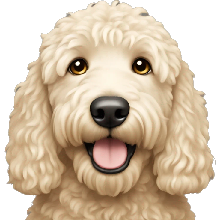 Cream golden doodle emoji