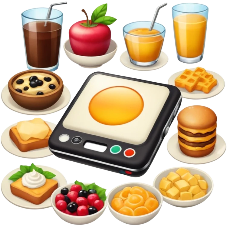 polaroid with food photos emoji