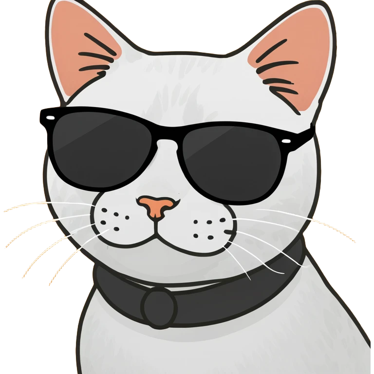 Cat with sunglasses emoji