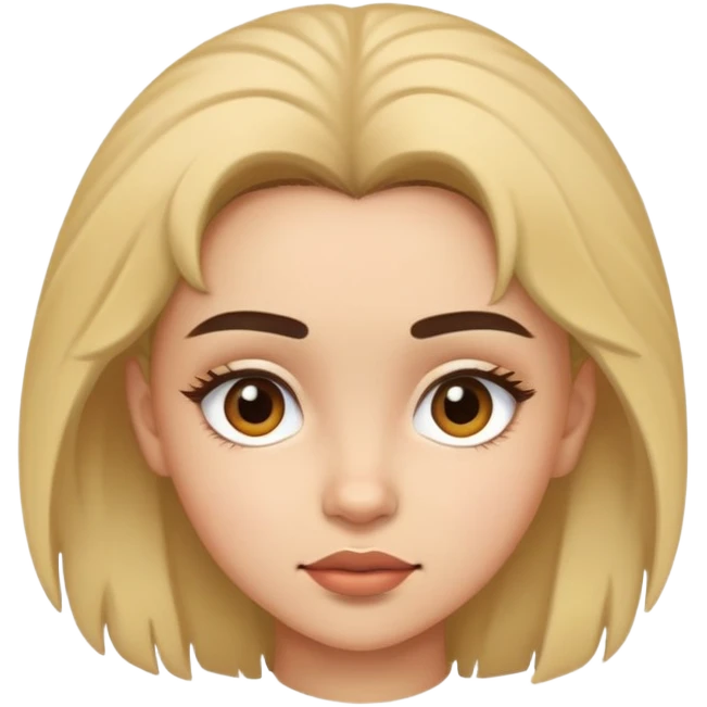 Girl with bushy eye brows  emoji
