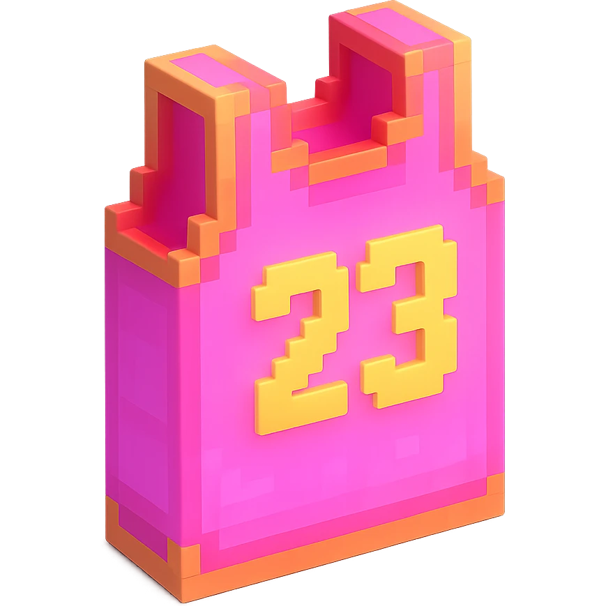 светящейся розовая баскетбольная майка с надписью "23", no background emoji