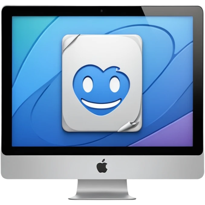 mac os mixed papers, wall paints, videos skeuomorphic emoji