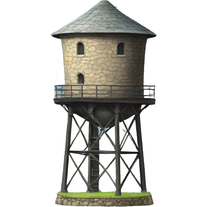 old stone watertower emoji