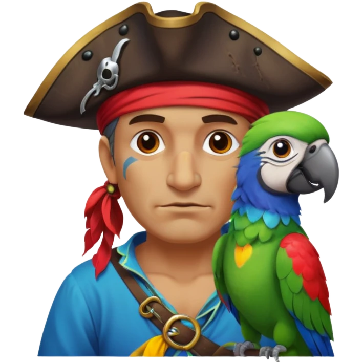 pirate and parrot emoji