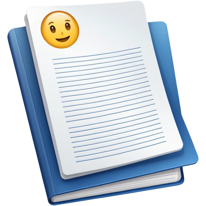 realistic documents with title page white color no emoticons emoji