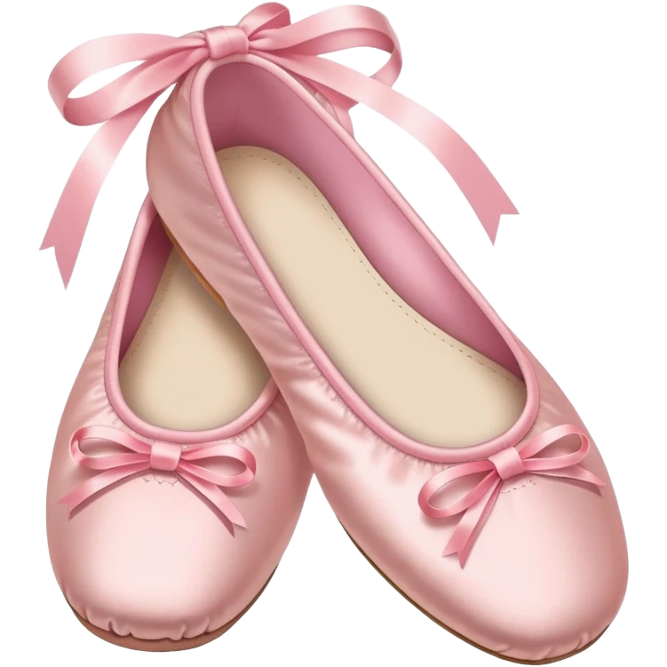 ballet slippers, flat dance shoes, iPhone emoji style emoji