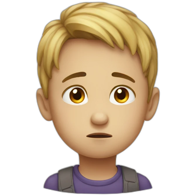 sad kid emoji