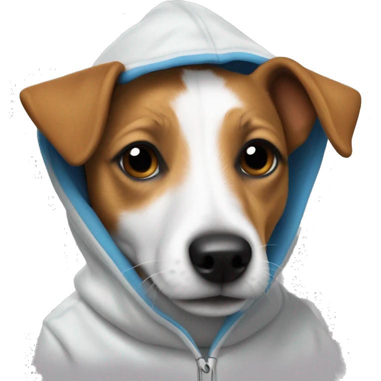 Jack Russell Terrier in hoodie  emoji