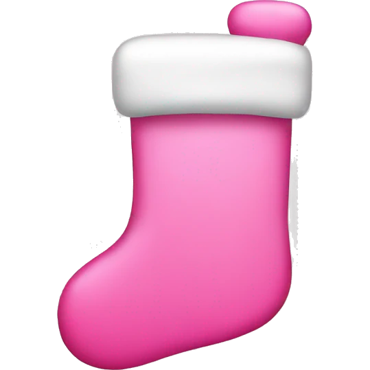 Pink Christmas stocking  emoji
