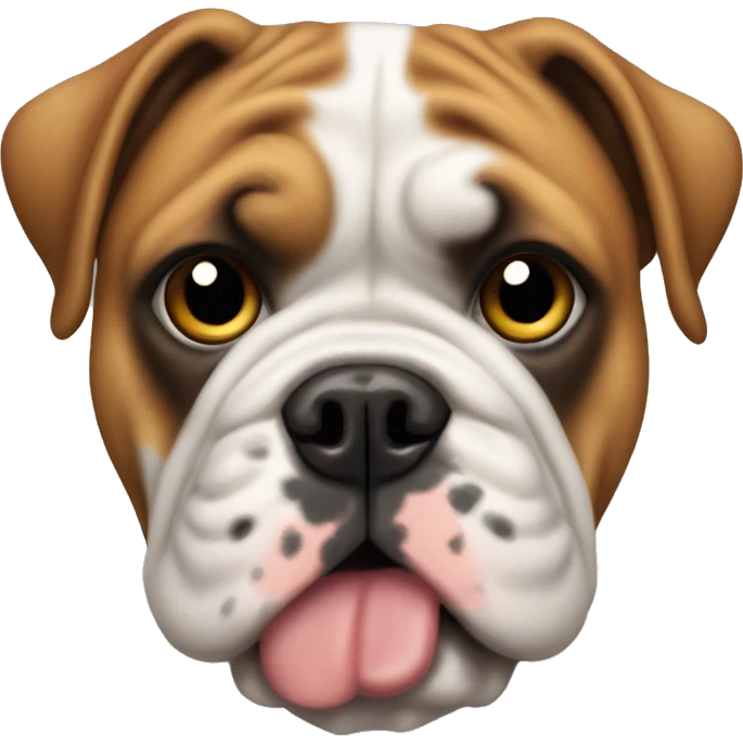 English bulldog and beagle mixed named biganjo emoji