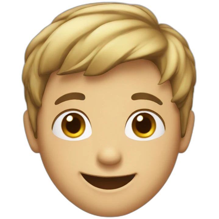 A happy boy who says I am smart emoji